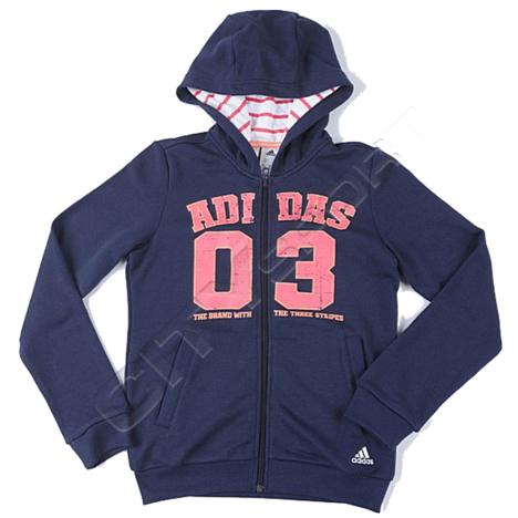 Adidas Girls Hoodie (Z22913) Navy